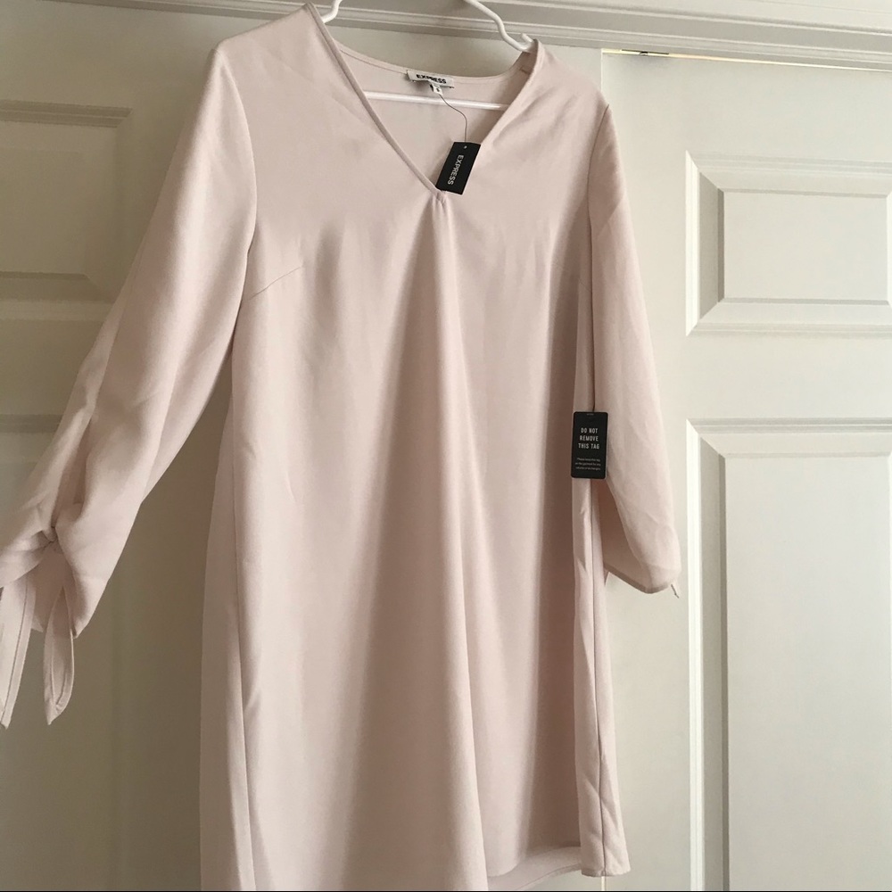 NWT Express Cream/Light Pink Shift Dress